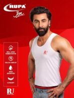 Rupa Jon Sleeveless Vest for Men, 100% Cotton Material, Round Neck, Pack of 5 (AA1104/293) - Image 2