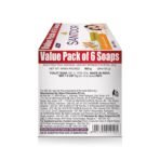 Santoor Skin Softening Sandal & Almond Milk Bathing Soap with Nourishing & Anti-Aging Properties| For Smooth & Soft and Younger-Looking Skin| For All Skin Types| 150g, Pack of 6[AA1100/134] - Image 3