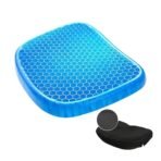 Brand	Vasrivay Special Feature	Cooling, Breathable Honeycomb Design, Pressure Relief, Non-Slip Base, Lightweight & Portable Colour	Black Size	36 x 30 x 3.5 cm Fill Material	Silicone Gel Shape	Square Age Range (Description)	‎All Ages Recommended Uses For Product	Office Chair, Car Seat, Wheelchair, Home Seating, Long Sitting Support,Driving,Studying,Travelling,Resting,Reading,BreastfeedingOffice Chair, Car Seat, Wheelchair, Home Seating, Long Sitting Support,Driving,Studying,Travelling,Resting,Reading,Breastfeeding Use for	Back Material	Silicone Gel See less About this item Ultimate Sitting Comfort: Transform any hard surface with our Ultra-Soft Jelly Bed Gel Cushion, designed specifically for long hours of office work or daily commutes. Advanced Honeycomb Design: The unique silicone honeycomb structure allows maximum airflow, acting as a cooling gel pad that prevents sweating during hot Indian summers. Orthopedic Pain Relief: Engineered for medical-grade support, this egg sitter cushion reduces pressure on the tailbone (coccyx) and alleviates sciatica pain effectively. Premium Silicone Material: Crafted from high-quality, durable silicone gel, the Vasrivay pad retains its shape even after years of heavy use without flattening. Perfect Fit Dimensions: Measuring 36x33x3.5cm, it fits perfectly on most Indian office chairs, car seats, and even sofas, providing a wide area of ergonomic support. Lightweight & Portable: Weighing only 375grams, this portable gel seat is easy to carry between your home office, car, and airplane seats for travel-ready comfort. Non-Slip Fabric Cover: Includes a premium black breathable fabric cover with a non-slip bottom to ensure the cushion stays securely in place while driving or sitting.[aa1098] - Image 5