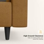 GODREJ INTERIO Sofa Cresco 3-Seater Fabric Sofa for Living Room, 1-Year Warranty, Solid Wood, Camel and Taupe Colour[AA1098] - Image 2