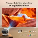 [Dolby Audio Official] Crossbeats Lumex Vista Projector 4k Ultra HD, 1080p Native, Dust Free, Android TV, WiFi, 1200 ANSI, Smart Mini Projector for Room, Portable Home Theater Cinema, Built-in Apps [AA1096/169] - Image 2