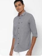 Men Grey Slim Fit Casual Shirt[AA1100/177] - Image 2