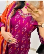 WOMEN KURTA PLAZO AND DUPATTA SET[AA1100/188] - Image 2