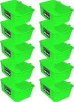 Bird Feeder Cage Food or water Feeder Cup Plastic Pet Bowl (240 ml Green) [AA1102/310]