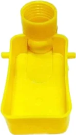 Bird Food Feeder Automatic Food Feeder Cups for All Bottle , set of 6 Rectangle Plastic Pet Bowl (350 ml Yellow) [AA1102/311] - Image 2