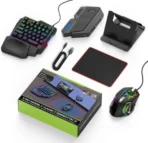 FROH Bluetooth Gaming Keyboard Mouse Convertor For Smartphone 5 in 1 Mobile Game Combo Set Designed for Gaming (Black)(AA1103/194)