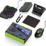 FROH Bluetooth Gaming Keyboard Mouse Convertor For Smartphone 5 in 1 Mobile Game Combo Set Designed for Gaming (Black)(AA1103/194)