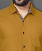 Men Regular Fit Solid Spread Collar Casual Shirt (L) [AA1096/165] - Image 2