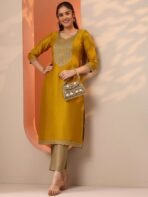 Women Embroidered Art Silk Straight Kurta[AA1097/114] - Image 2