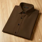 CrisPet Men Regular Fit Solid Curved Collar Casual Shirt[AA1098] - Image 2