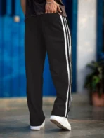 FOXTER Men Solid Black Track Pants[AA1098] - Image 3