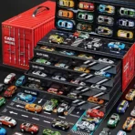 Storage Box 48pc Diecast Toy Car Unisex Racing Collection Pull Back Car set (Multicolor) [AA1102/303]