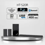 SONY HT-S20R 5.1ch Home Theatre with Digital, Subwoofer, Rear Speakers, 400 W Bluetooth Soundbar  ( Black, 5.1 Channel) [AA1102/300] - Image 3