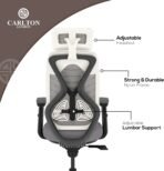 CARLTON LONDON Atlas Mesh Office Adjustable Arm Chair (Grey, White, Optional Installation Available)[AA1097/115] - Image 2