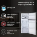 LG 242 L Frost Free Double Door 3 Star Refrigerator  with DoorCooling+ & Smart Inverter Compressor (Shiny Steel, GL-I292RPZX)[AA1098] - Image 4