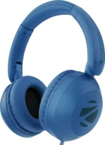 Zeb -Boom In Line Mic, 1.5 Meter Cable, 3.5mm Jack, Soft Cusion, 40mm Drivers Wired Headset (Blue On the Ear)(AA1103/198)