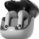 Goboult Z40 with ENC Mic, 60Hr Battery, Metal Finish, Low Latency, 5.3v Bluetooth Headset (White, True Wireless)[AA1098]