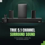 Mivi Visit store Mivi Fort Sonic 400 Soundbar, 5.1 Channel, Multi-Input and EQ Modes, BT v5.3 400 W Bluetooth Soundbar (Black, Silver, 5.2 Channel) - Image 5