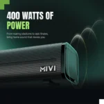 Mivi Visit store Mivi Fort Sonic 400 Soundbar, 5.1 Channel, Multi-Input and EQ Modes, BT v5.3 400 W Bluetooth Soundbar (Black, Silver, 5.2 Channel[AA1098]
