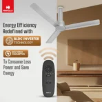 HAVELLS Visit store Elio|Remote Controlled|Low Noise|High Air Delivery|Upto 60% Energy Saving with 2 Year Warranty BLDC Motor 1200 mm Ceiling Fan (5 Star | Grey | Pack of 1)[aa1098] - Image 2