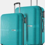 SAFARI Visit store Hard Body Set of 2 Luggage 4 Wheels - ECLIPSENEO SET 4W - Teal, Silver[aa1098]