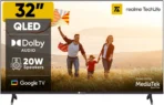 realme TechLife 80 cm (32 inch) QLED HD Ready Smart Google TV with 5.0 OS, Dolby Audio, and Downfiring speaker [AA1098]