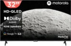 MOTOROLA 80 cm (32 inch) QLED HD Ready Smart Google TV 2025 Edition with 5.0 OS, 40 W speaker, and Dolby Audio (32HDGQMVSAQ)[AA1098]
