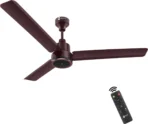 Ujala Prime BLDC with Remote BEE Star Rated with 3 Year Warranty BLDC Motor with Remote 1200 mm Ceiling Fan (5 Star | Brown | Pack of 1)[AA1100/137]