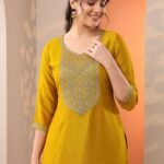 Women Embroidered Art Silk Straight Kurta[AA1097/114]