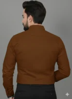 CrisPet Men Regular Fit Solid Curved Collar Casual Shirt[AA1098] - Image 4