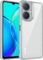 ROSALINE Back Cover for Vivo Y27 (Grey, Transparent, Camera Bump Protector, Pack of: 1)[AA1098]