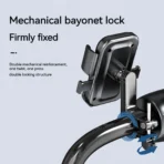 MORTER XY-088 Bike Mobile Holder with Alloy Body, One Click Lock, Shockproof Bike Mobile Holder (Black)[aa1098] - Image 3