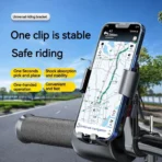 MORTER XY-088 Bike Mobile Holder with Alloy Body, One Click Lock, Shockproof Bike Mobile Holder (Black)[aa1098] - Image 2